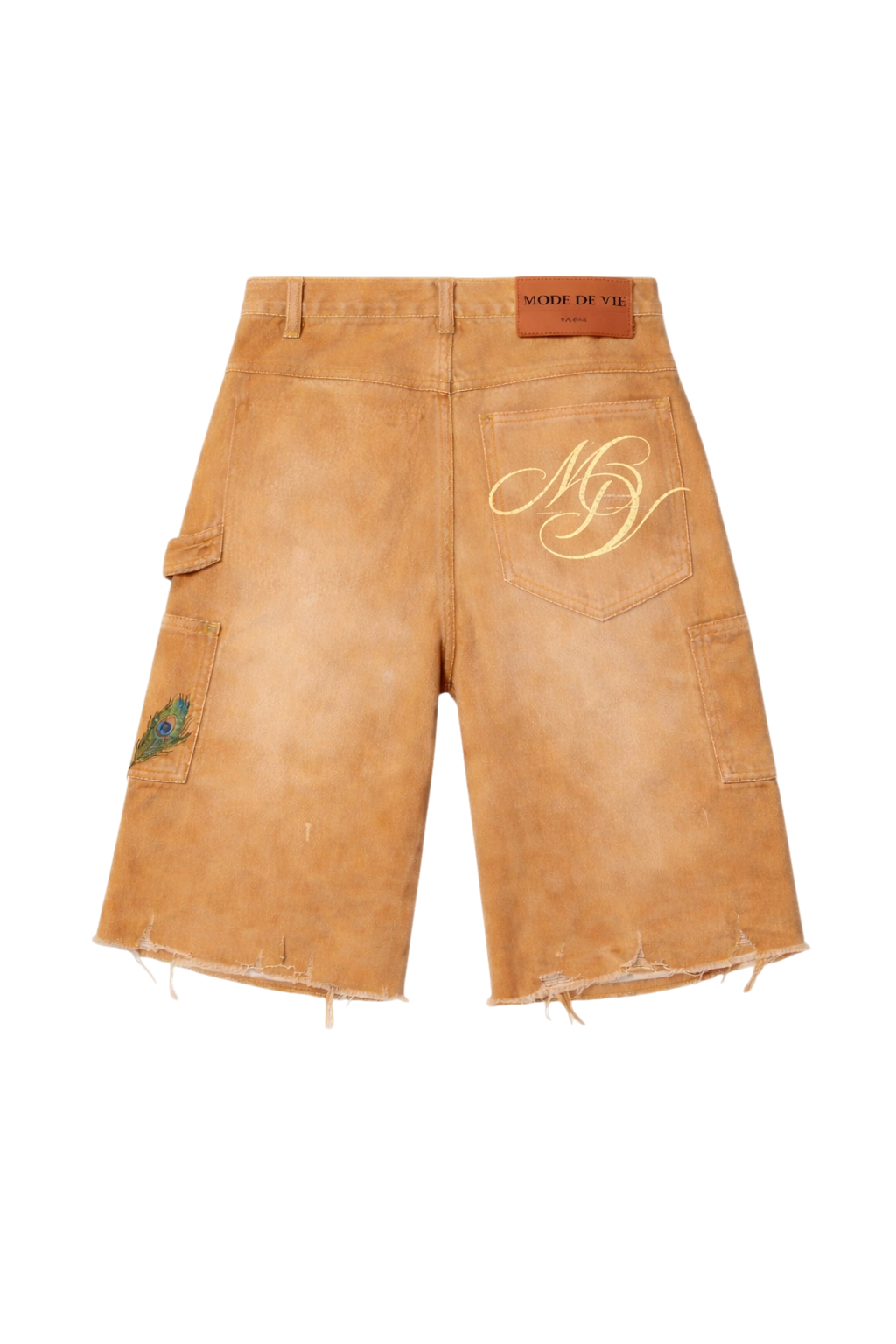 Khaki Acid Wash Denim
