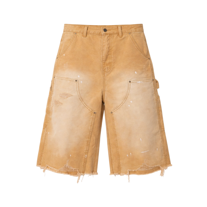 Khaki Acid Wash Denim