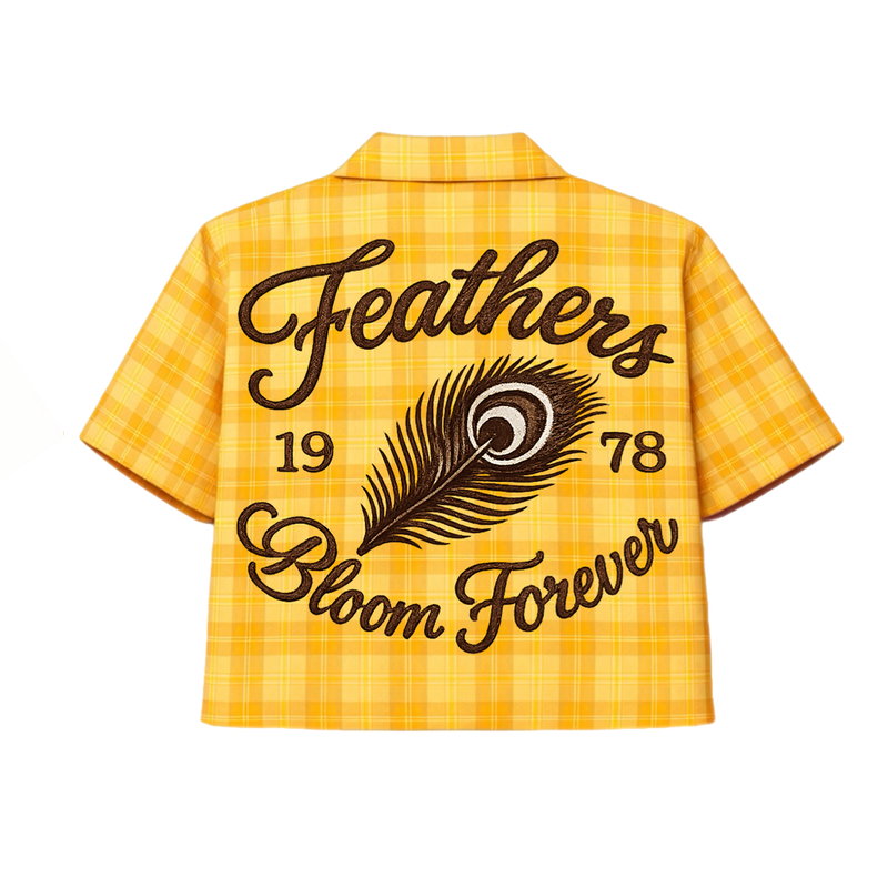 Yellow "FBF" Flannel Full Embroidery